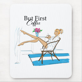 Men första kaffe Mousepad Musmatta