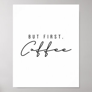 Men första kaffe poster