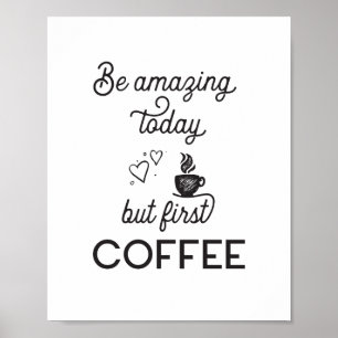 Men första kaffe poster