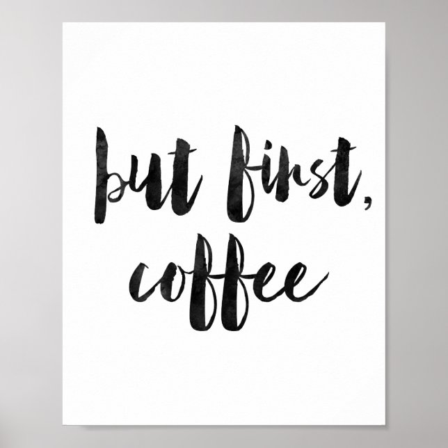 Men första kaffe poster (Framsidan)