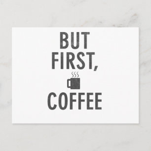 Men första kaffe vykort