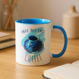 Men första kaffekaffe Kopp Saucer Beans T-Shirt