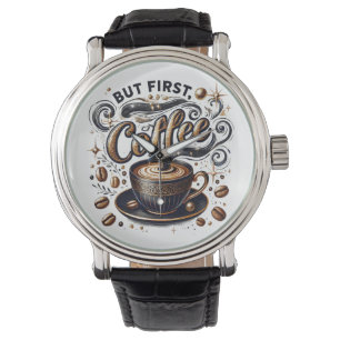Men första kaffekonsten - Snyggt Guld design Armbandsur