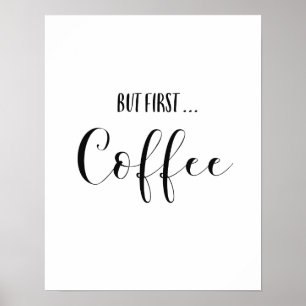 Men första kaffekonsttryck poster