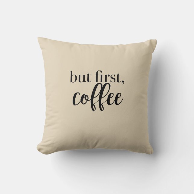 Men första kaffepillow kudde (Framsida)