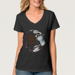 Men första kaffeRoligten Hoodie T Shirt