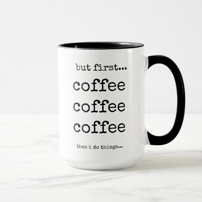 Men första kaffet, den ädla kaffe Mugg (Höger)