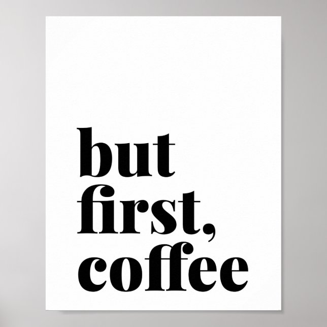 Men första kaffet fet poster (Framsidan)