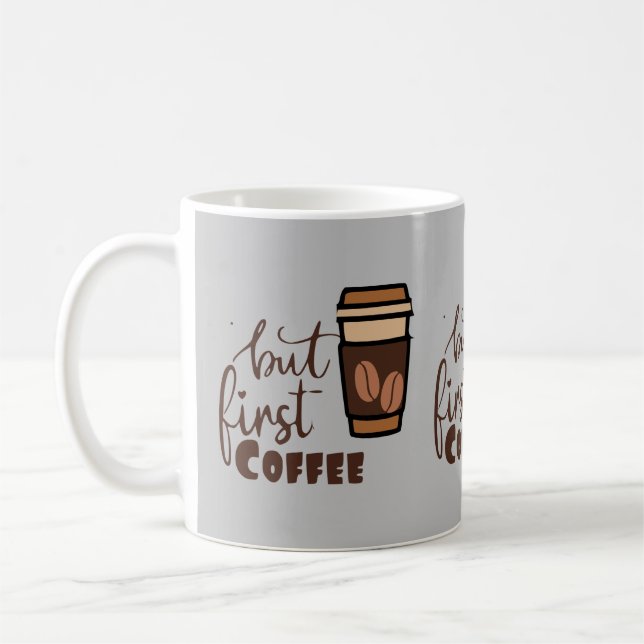 men första kaffet kaffemugg (Vänster)