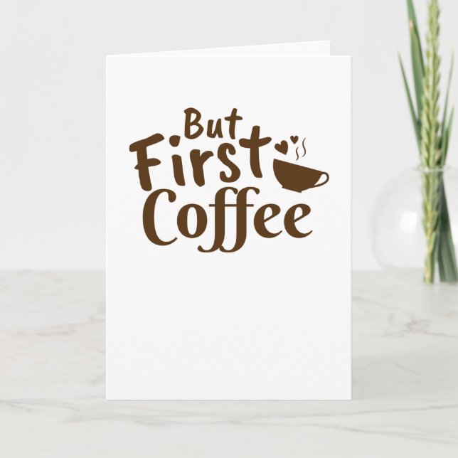Men första kaffet kort (Framsida)