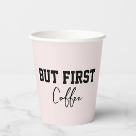 Men första kaffet mjuk Rosa enkel