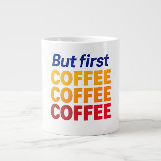 Men första kaffet Mugg, den ädla keramiska Kopp Jumbo Mugg