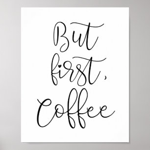 Men första kaffet poster