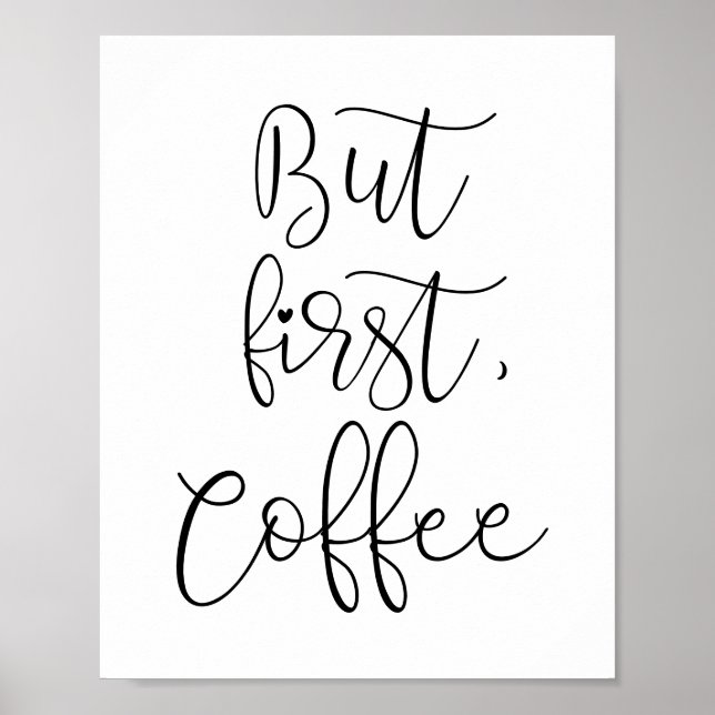 Men första kaffet poster (Framsidan)