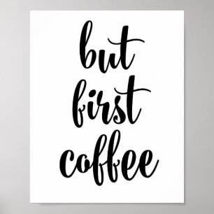 Men första kaffet poster