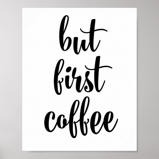 Men första kaffet poster (Framsidan)