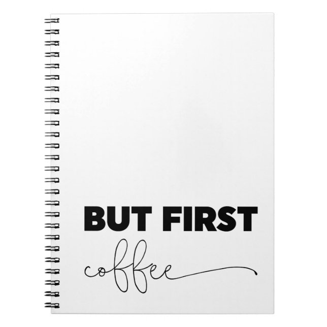 Men första kaffetypografi anteckningsbok (Framsidan)