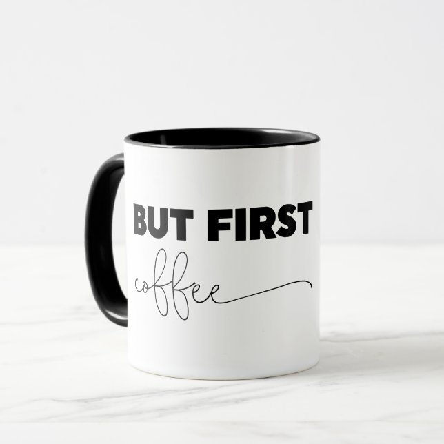 Men första kaffetypografi mugg (Framsida vänster)