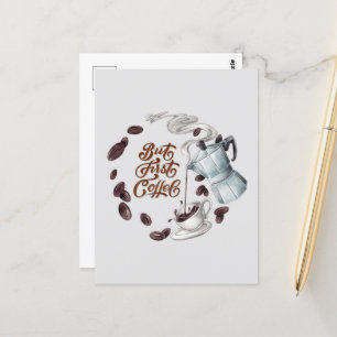 Men första kaffevykort vykort