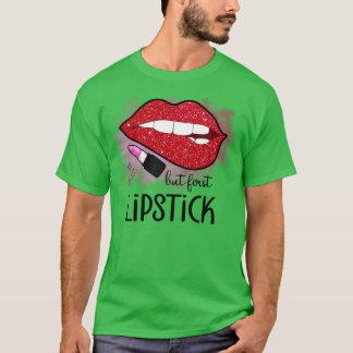 men första läppstift skönhet kosmetisk t shirt