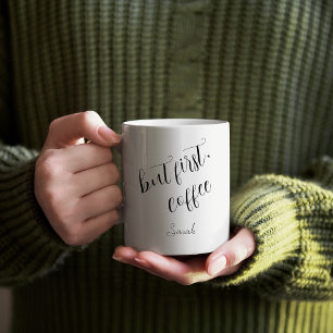 Men första Personligen för kaffeskript minimalisti Två-Tonad Mugg