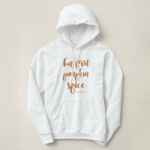 Men första Pumpkin Spice Add Namn Hoodie Sweatshir
