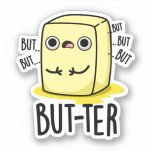Men...funny Butter Pun Klistermärken