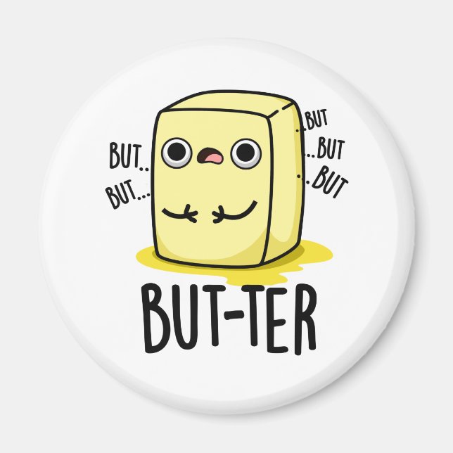 Men...funny Butter Pun Magnet (Framsidan)