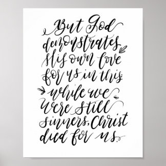 Men Gud demonstrerar sin egen Kärlek Poster