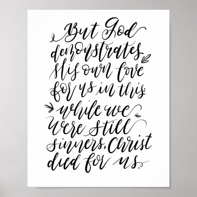 Men Gud demonstrerar sin egen Kärlek Poster (Framsidan)