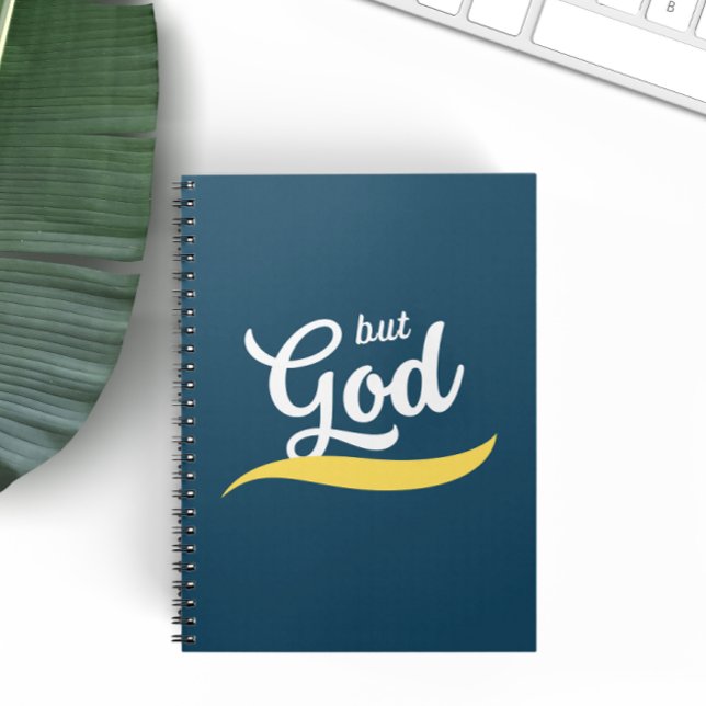 Men gud Retro Christian Bible Notebook Anteckningsbok (Skapare uppladdad)