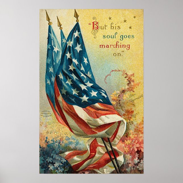 Men hans själ går och marscherar poster (Framsidan)
