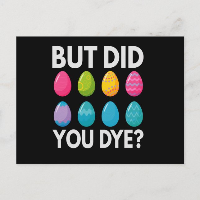 Men har du dye Funny Easter Eggs Hunt Gift? Vykort (Framsida)
