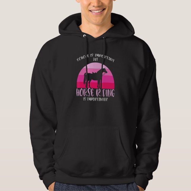 Men hästhöns är viktiga hästar hoodie (Framsida)