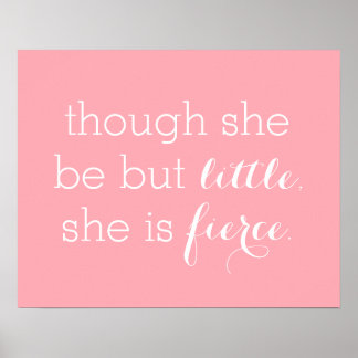 Men hon är bara lite utskrift poster