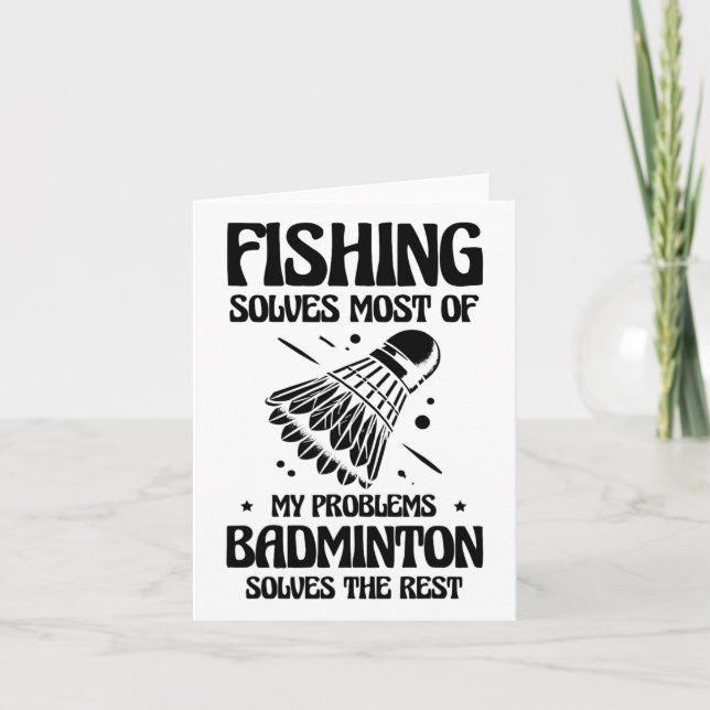 Men i mitt huvud spelar jag Badminton Player Shutt Kort (Framsida)