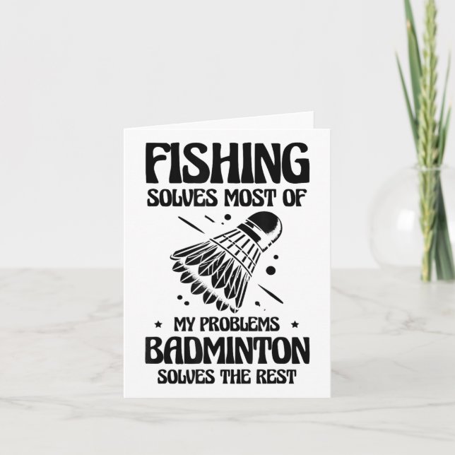 Men i mitt huvud spelar jag Badminton Player Shutt Kort (Framsida)