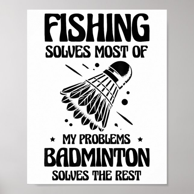 Men i mitt huvud spelar jag Badminton Player Shutt Poster (Framsidan)