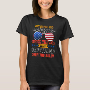 Men i slutamerikan valde pojken som satte stopp t shirt