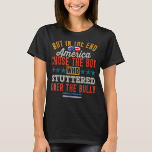 Men i slutamerikan valde pojken som satte stopp t shirt