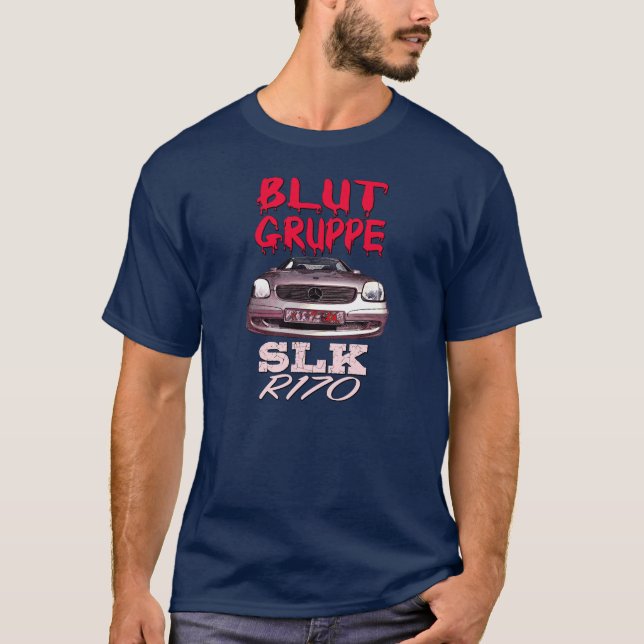 Men in Mercedes SLK  - Blutgruppe R170 T Shirt (Framsida)
