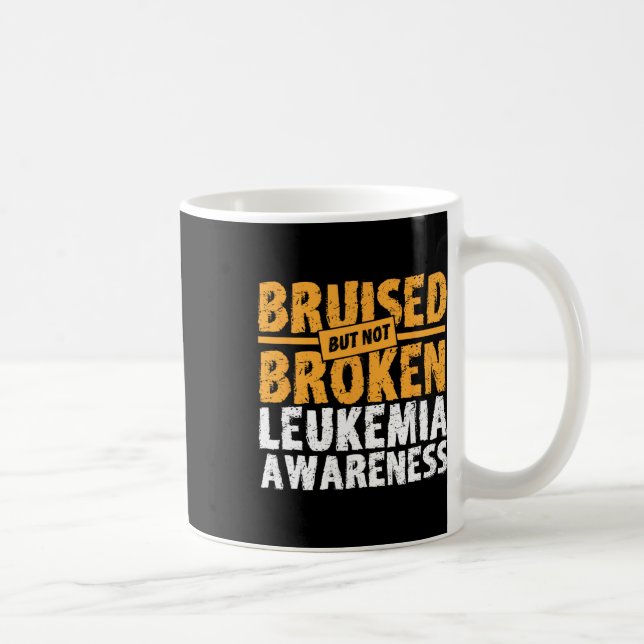 Men inte bruten supportleukemi-medvetenhet kaffemugg (Höger)