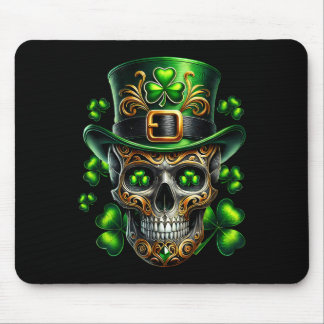 Men Irish Skull Shamrock Leprechaun Ireland St Pat Musmatta