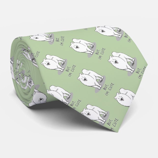 Men jag är Cute Samoyed Hund Slips (Rullad)