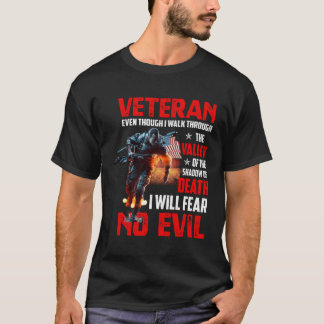 Men jag går genom dalen - militärt T-Shir T Shirt
