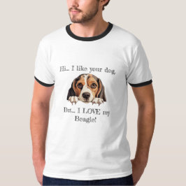 Men jag KÄRLEK min Beagle Basic Ringer T-Shirt