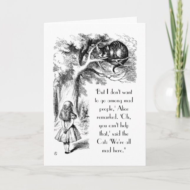 Men jag önskar inte att gå bland tokigt folk kort (Framsida)