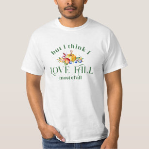 Men jag tänka I kärlek faller mest av typografin T Shirt