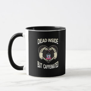 Men koffeinfri kaffe Skeleton Händer Heart Mugg