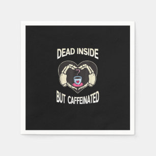 Men koffeinfri kaffe Skeleton Händer Heart Pappersservett